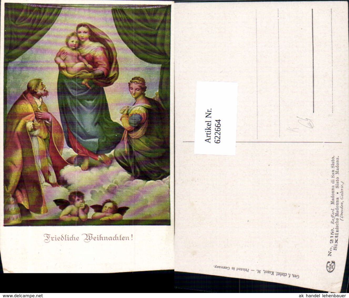 622664,K&uuml;nstler Ak Raffael Madonna Di San Sisto Sixtinische Madonna Religion - Sonstige & Ohne Zuordnung