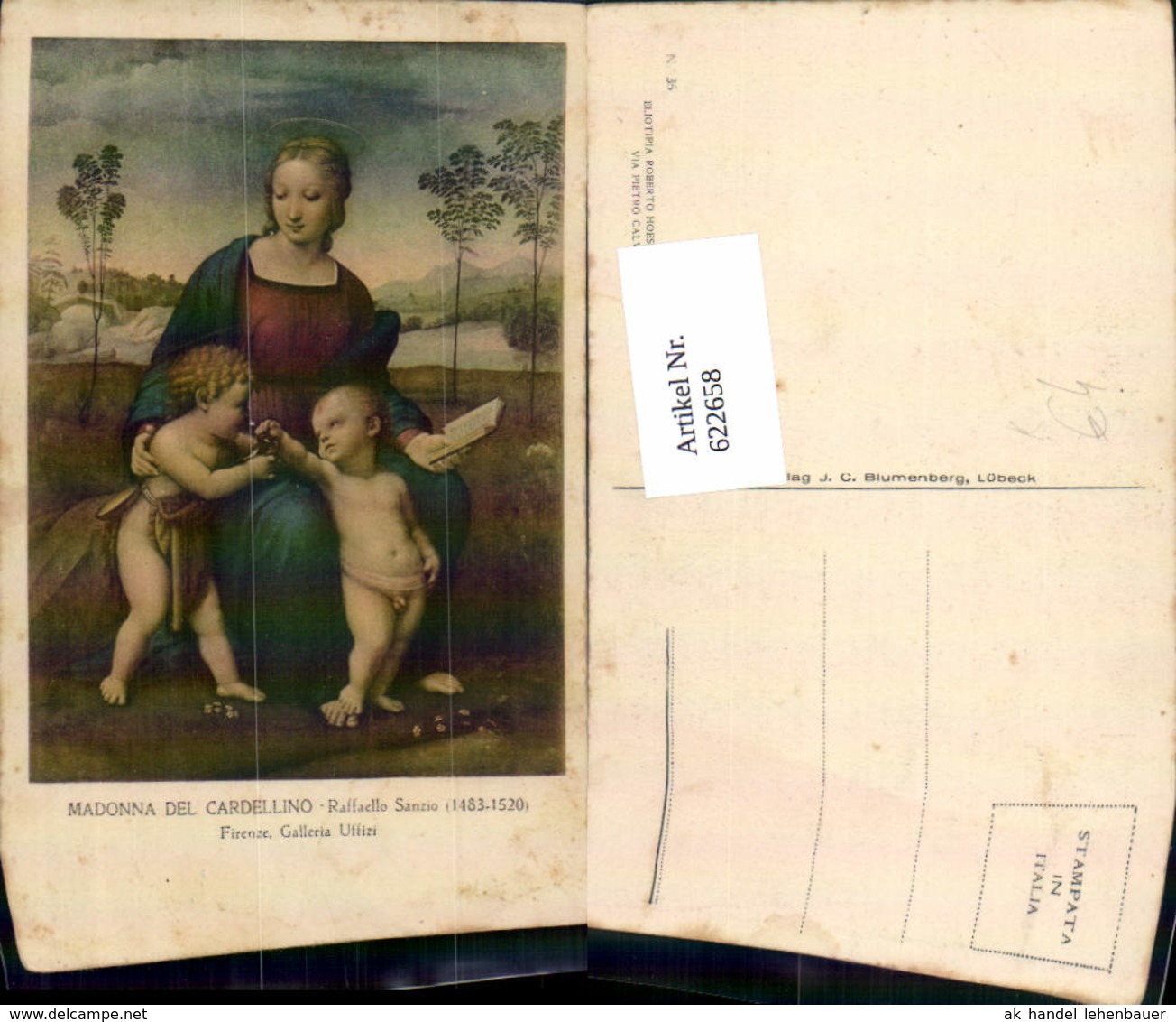 622658,K&uuml;nstler Ak Raffaello Sanzio Madonna Del Cardellino Religion - Sonstige & Ohne Zuordnung