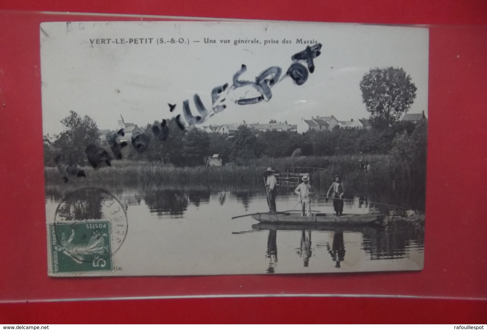 Cp Vert Le Petit Une Vue Generale Prise Des Marais Animé - Vert-le-Petit