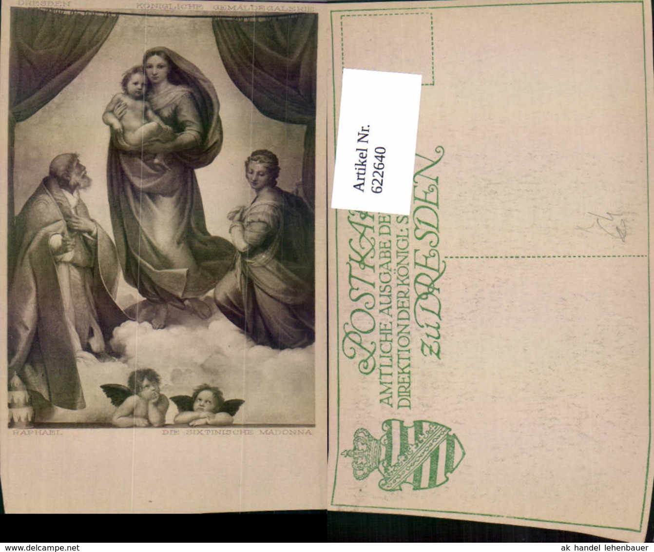 622640,K&uuml;nstler Ak Raphael Die Sixtinische Madonna Religion - Sonstige & Ohne Zuordnung