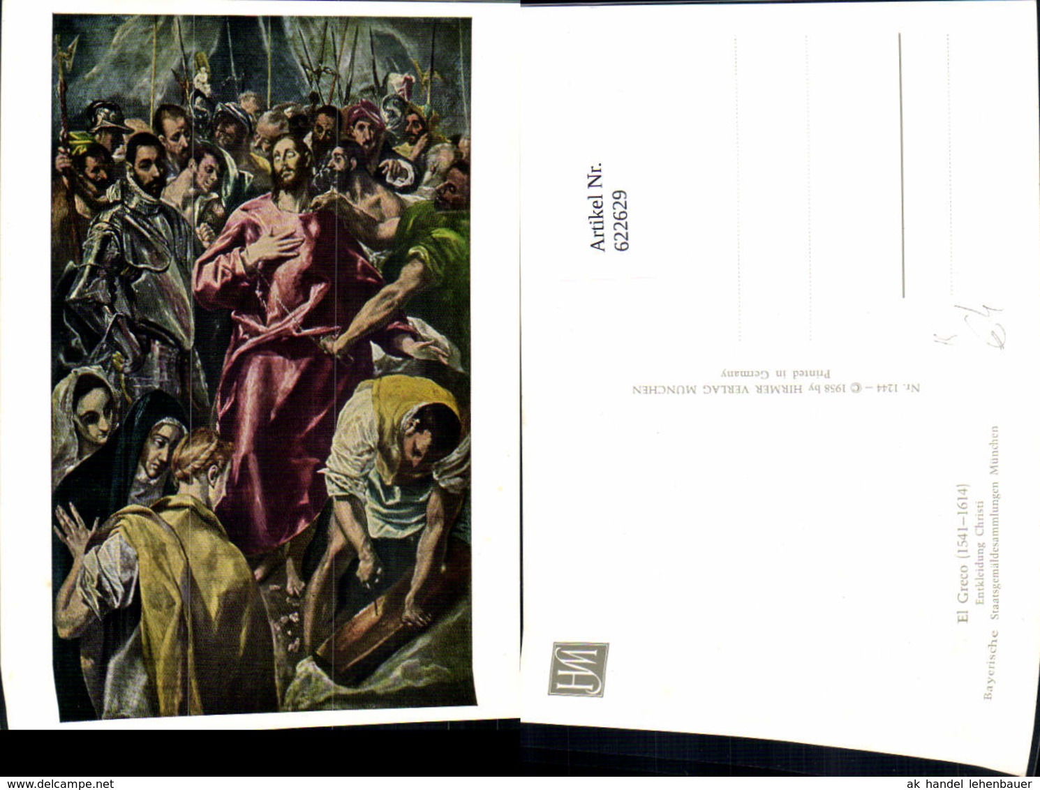 622629,K&uuml;nstler Ak El Greco Entkleidung Christi Religion - Sonstige & Ohne Zuordnung