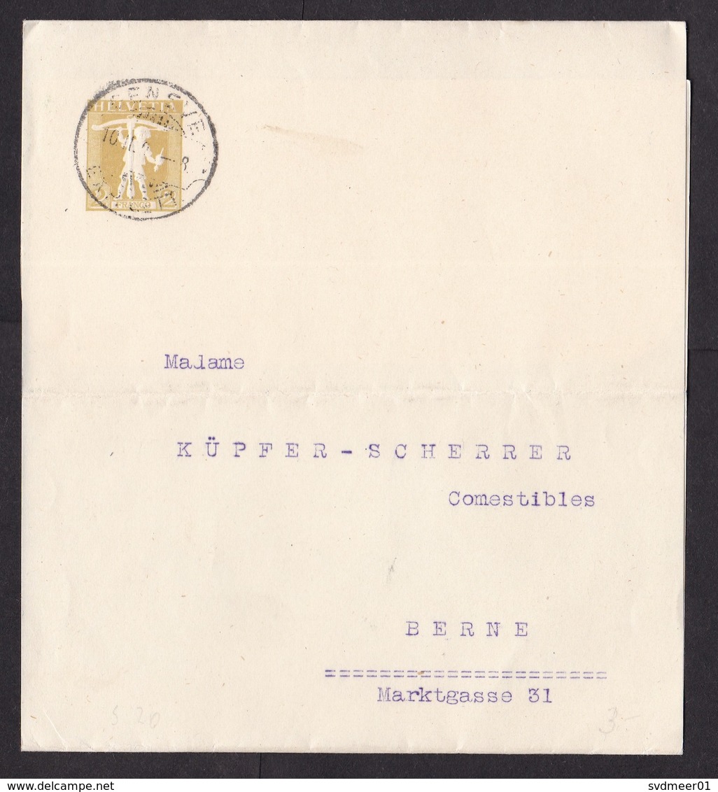 Switzerland: Stationery Wrapper, 1900s (damaged: Fold) - Brieven En Documenten