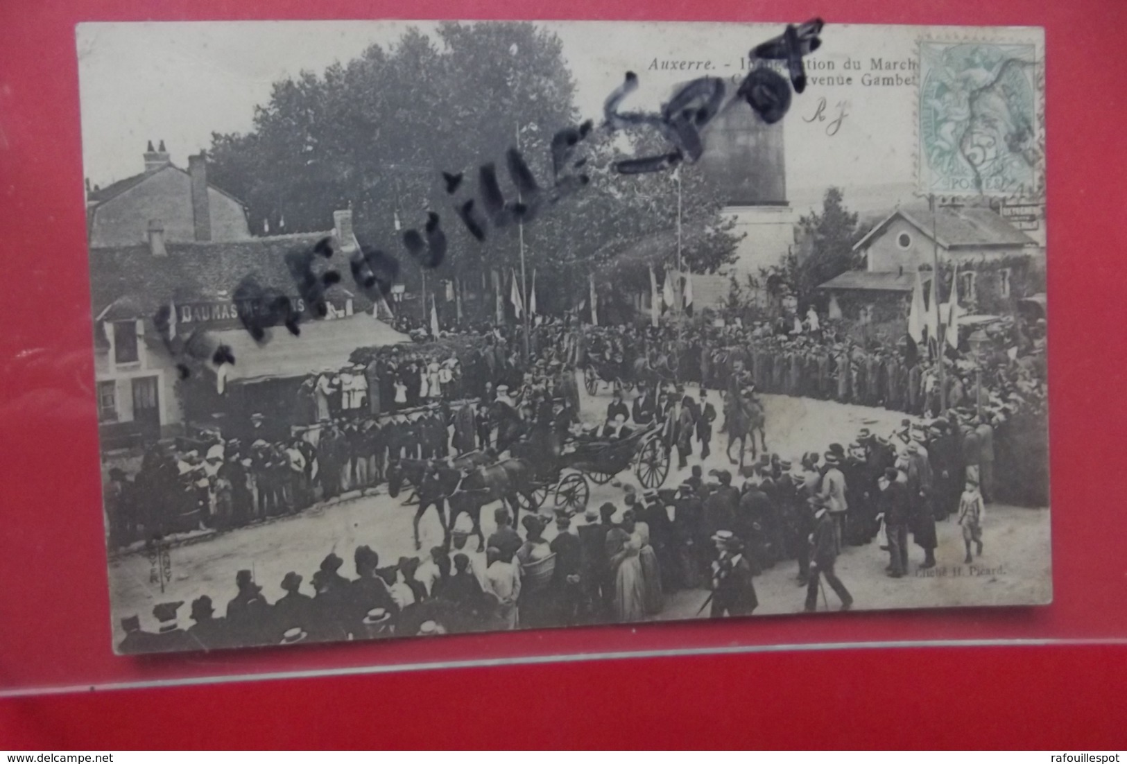 Cp Auxerre Inauguration Du Marché Le Cortege Avenue Gambetta - Bressols