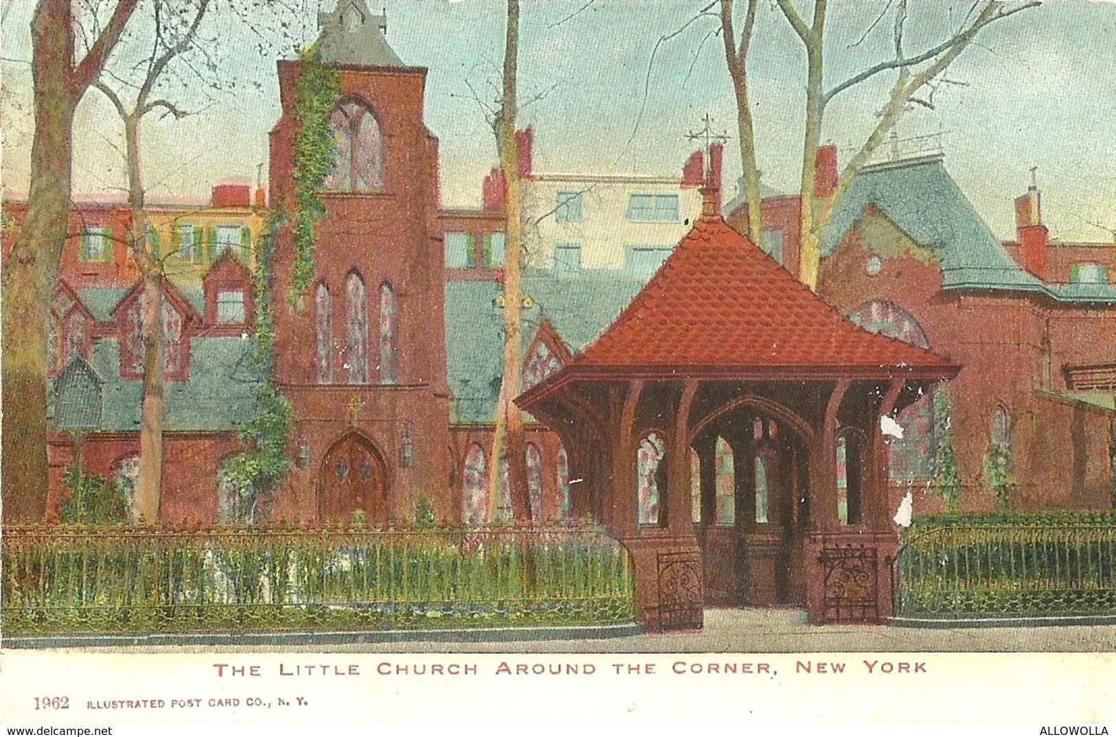 4662" THE LITTLE CHURCH AROUND THE CORNER-NEW YORK  " -CART. POST. ORIG. NON SPED. - Churches