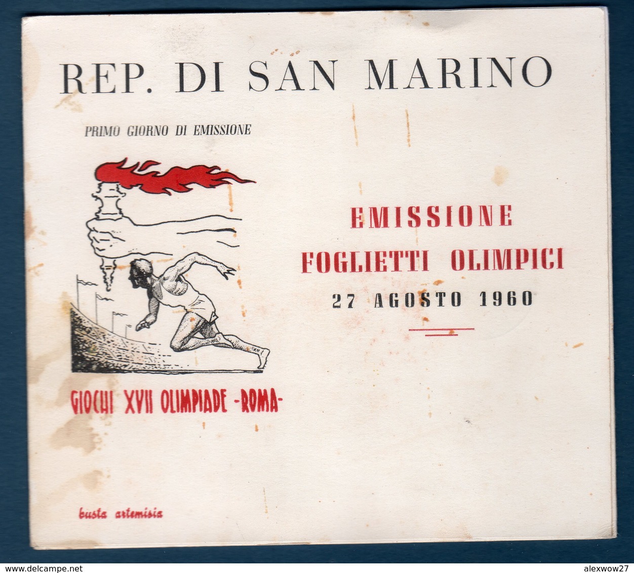 S.Marino 1960 --Folder OLIMPIADI DI ROMA '60 -- - Blocchi & Foglietti