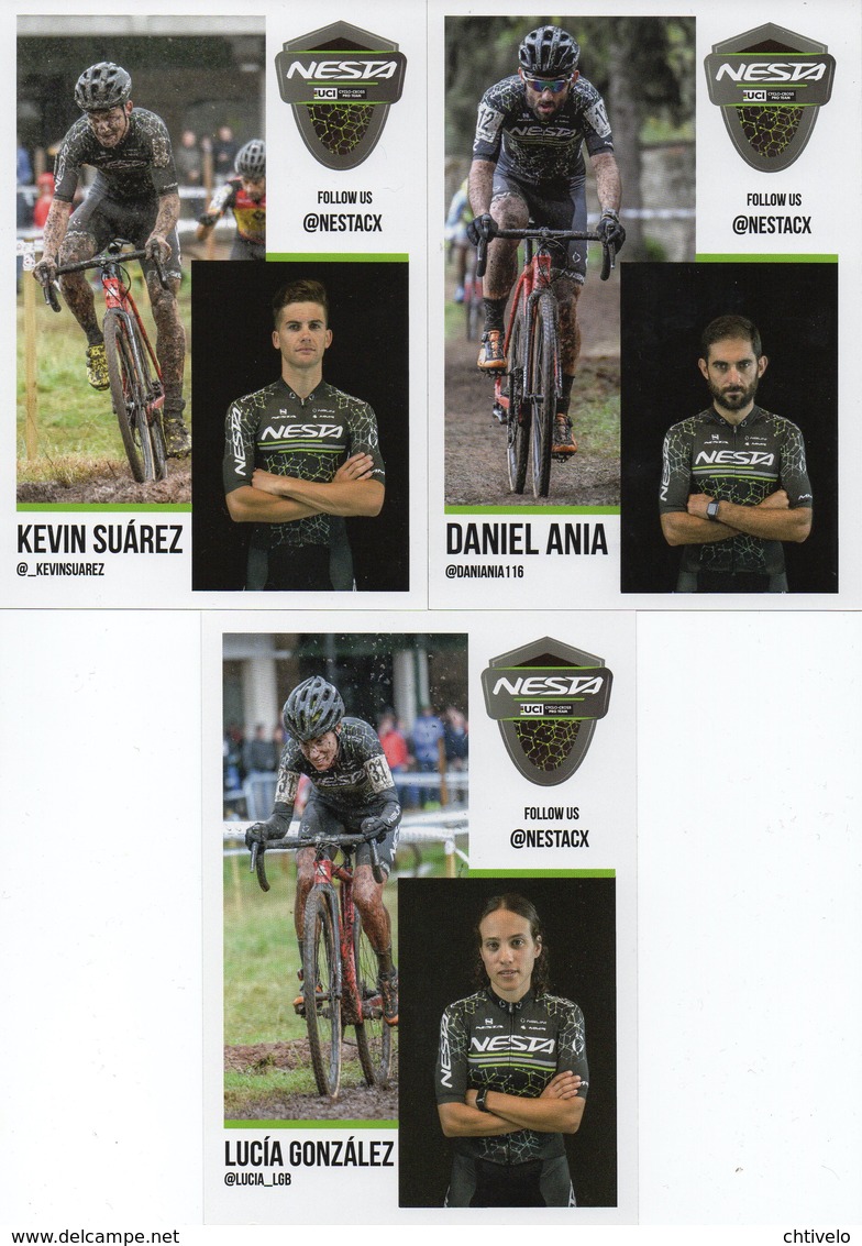 Cyclisme, 3 Cartes Team Nesta, 2018-2019 - Cyclisme