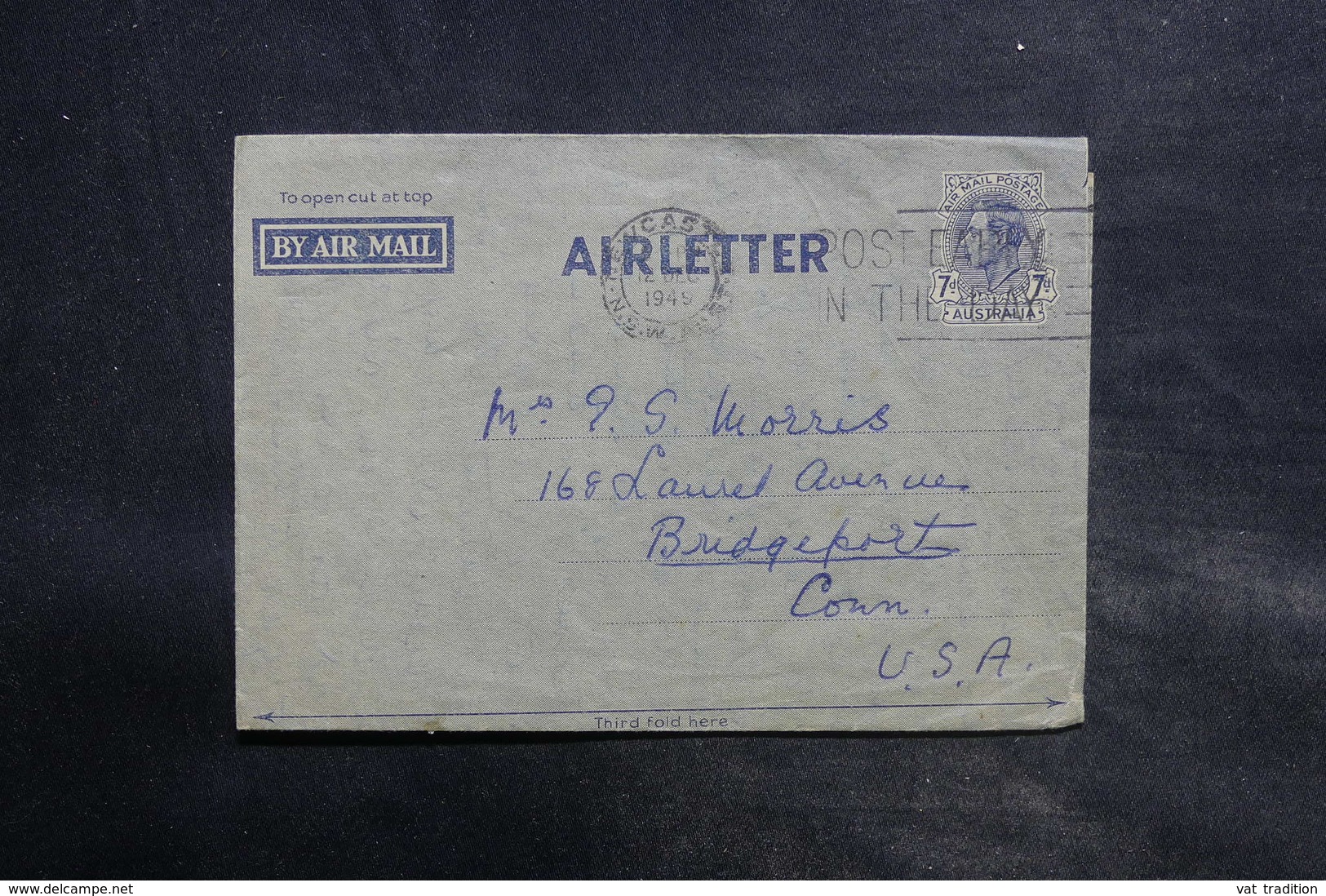 AUSTRALIE - Aérogramme De New Castel Pour Les Etats Unis En 1949 - L 34818 - Aerogramme