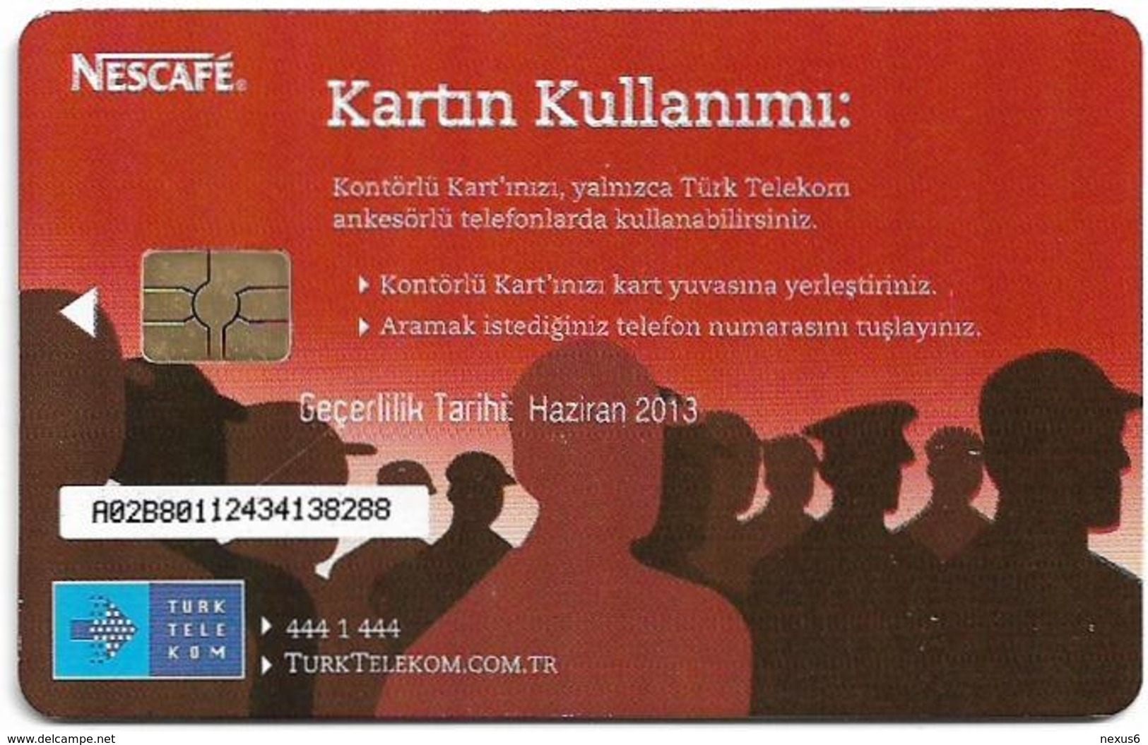 Turkey - TT (chip) - Nescafé - C-275 - 2011, 50U, 50.000ex, Used - Turkey