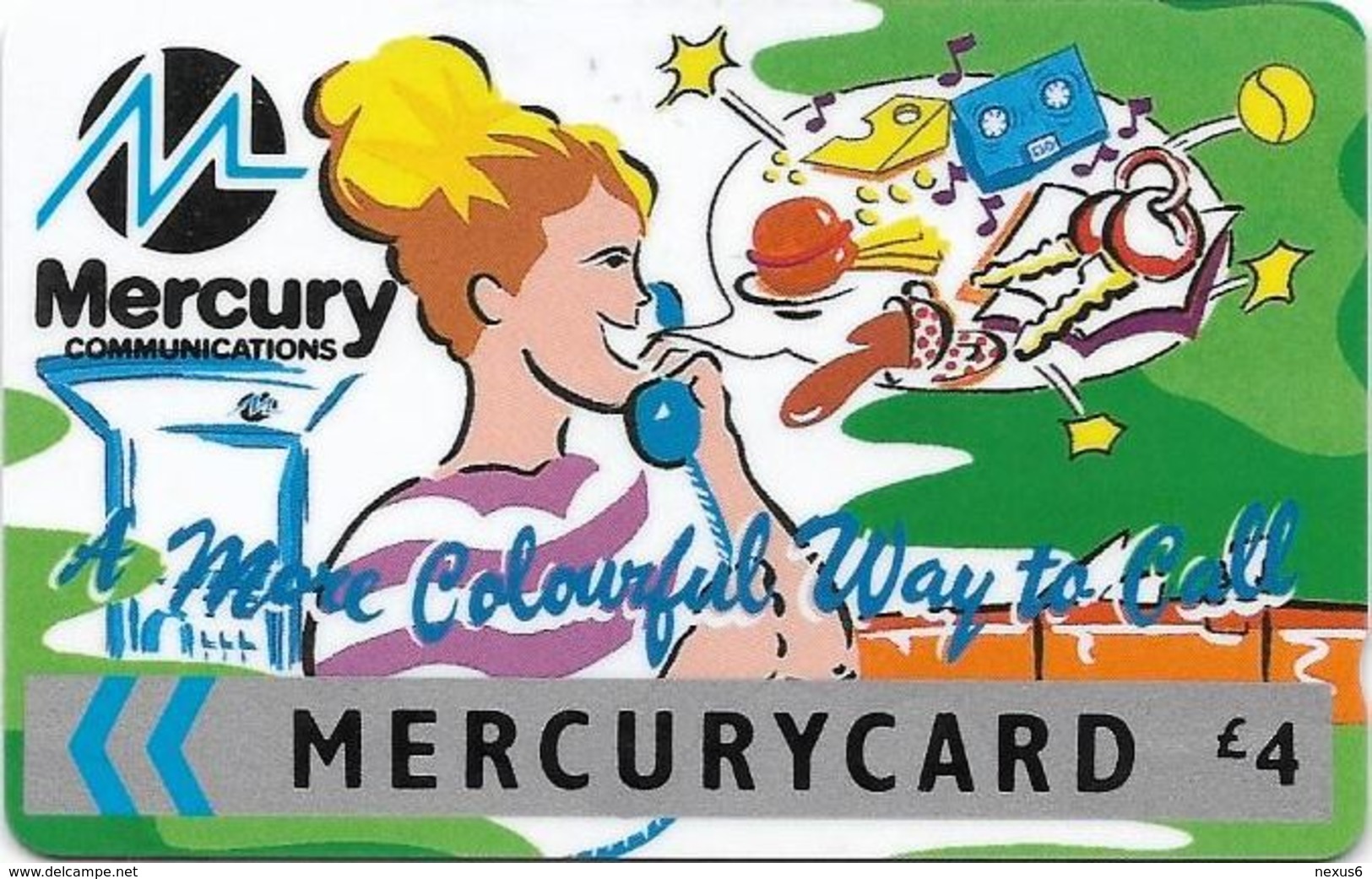 UK (Mercury) - Colourful Way To Call - Green - 2MERD - MER105 - 49.559ex, Used - [ 4] Mercury Communications & Paytelco