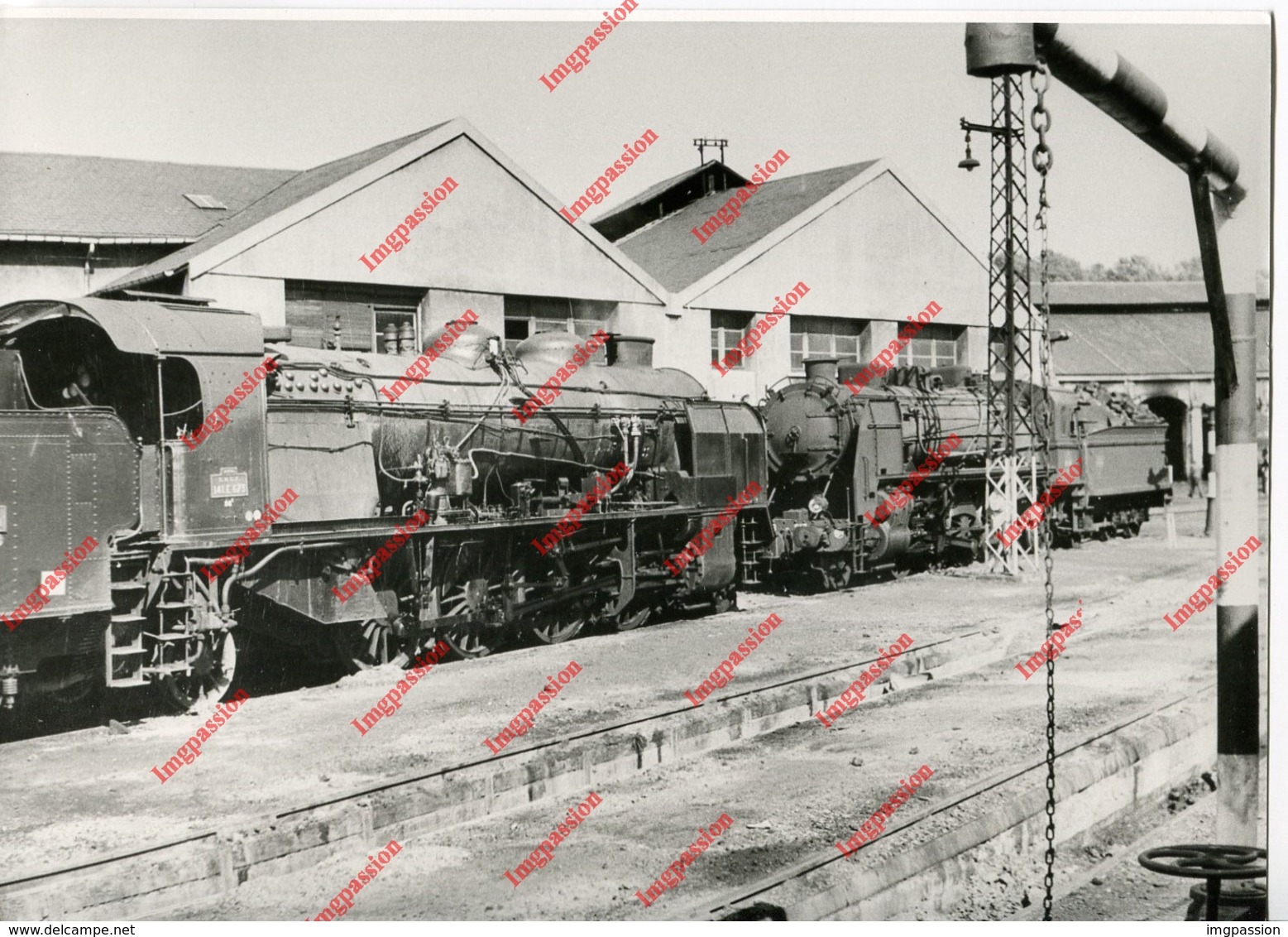 Train - Locomotive - Photo Argentique - SNCF 141E Et 141B Au Départ De Capdenac 1957 - Trains