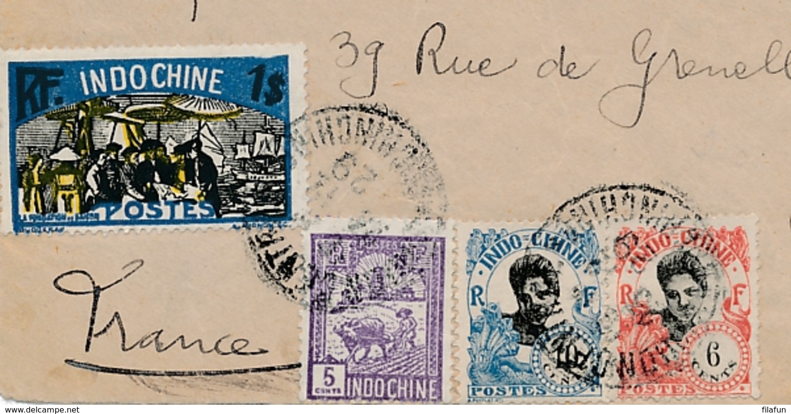 Indochine / Nederland Indië - 1929 - R-cover Van Saigon - PAR MALLE AERIENNE HOLLANDAISE Naar Paris / France - Nederlands-Indië