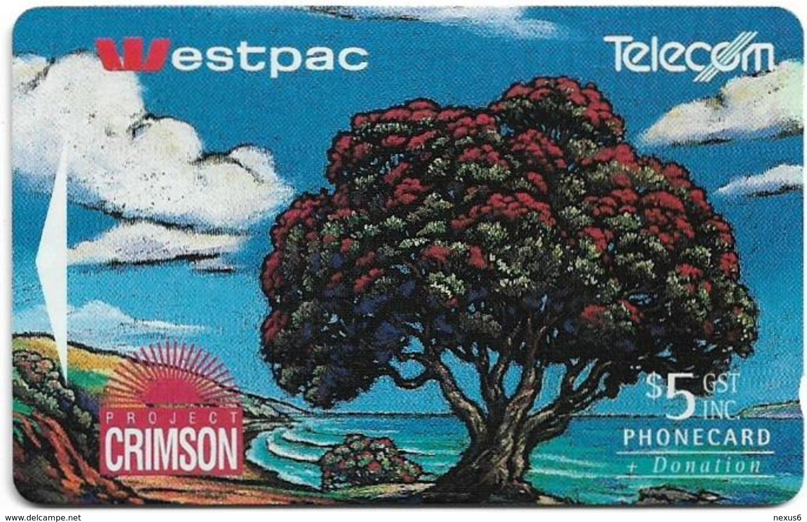 New Zealand - Fund Cards - Wespac Crimson - Pohutukawa Tree, (Collectors Issue 1994), Used - New Zealand