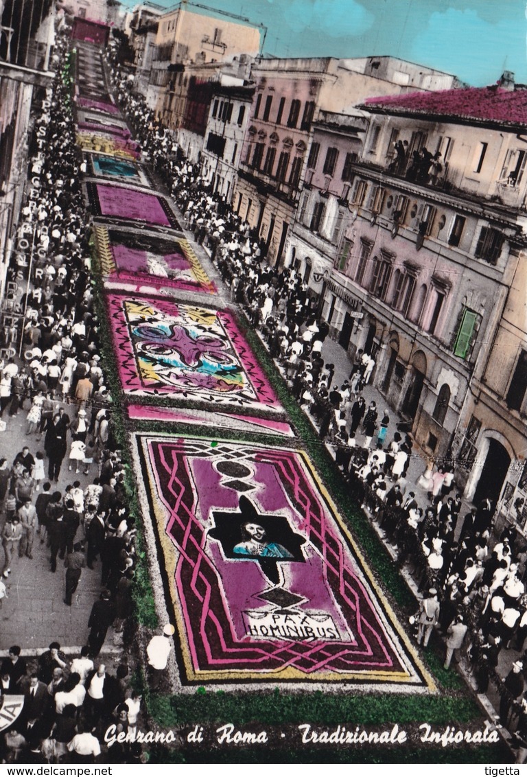 ROMA GENZANO DI ROMA TRADIZIONALE INFIORATA NON VIAGGIATA - Autres & Non Classés