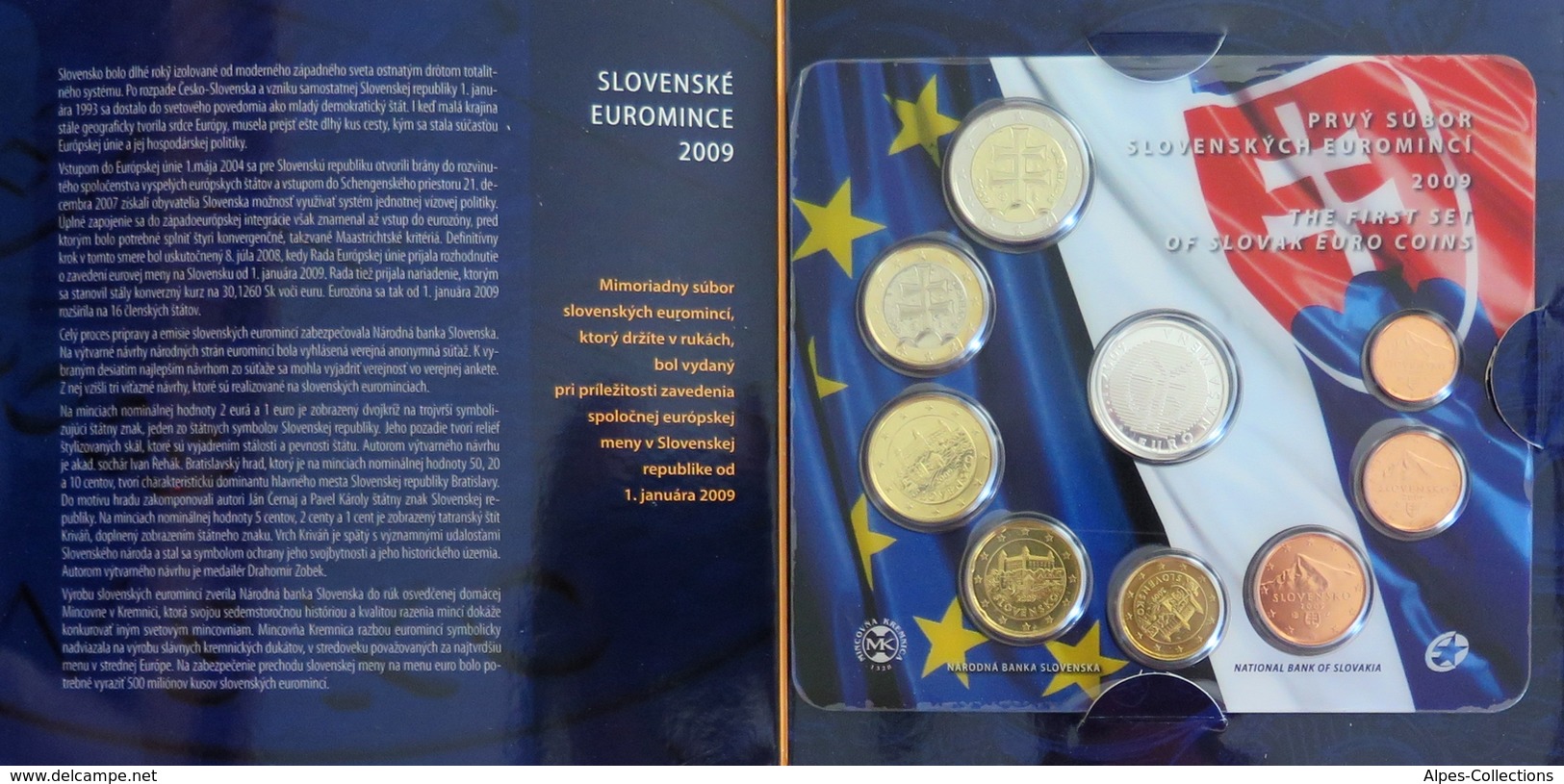 SQX2009.1 - COFFRET BU SLOVAQUIE - 2009 - 1 Cent à 2 Euros + Médaille - Slovakia