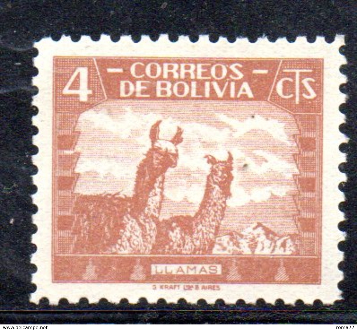 APR1838 - BOLIVIA 1939 ,  Yvert N. 223  Gomma Integra  *** MNH  (2380A) Lama - Bolivia