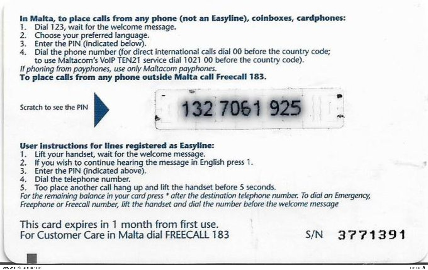 Malta - Easyline-Maltacom - Balluta Bay - Remote Mem. 2₤, 200.000ex, Used - Malte