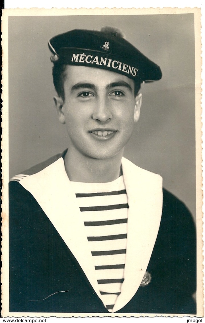 Photo Jeune Marin Mécanicien - Guerre, Militaire