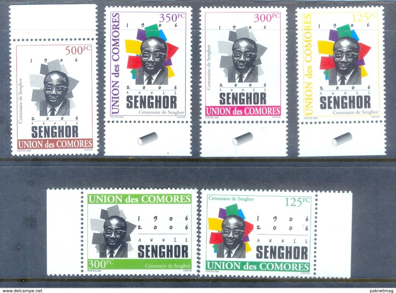 G1- Comoros Comores 2006 Birth Centenary Of Leopold Sedar Senghor Sengor Senegal. - Komoren (1975-...)