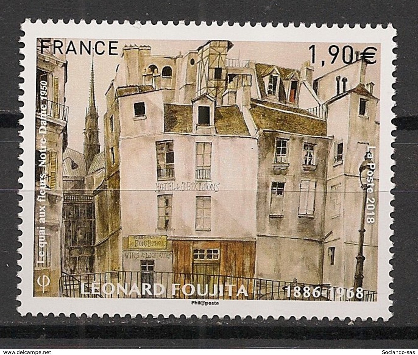 France - 2018 - N° Yv. 5200 - Léonard Foujita - Neuf Luxe ** / MNH / Postfrisch - Unused Stamps