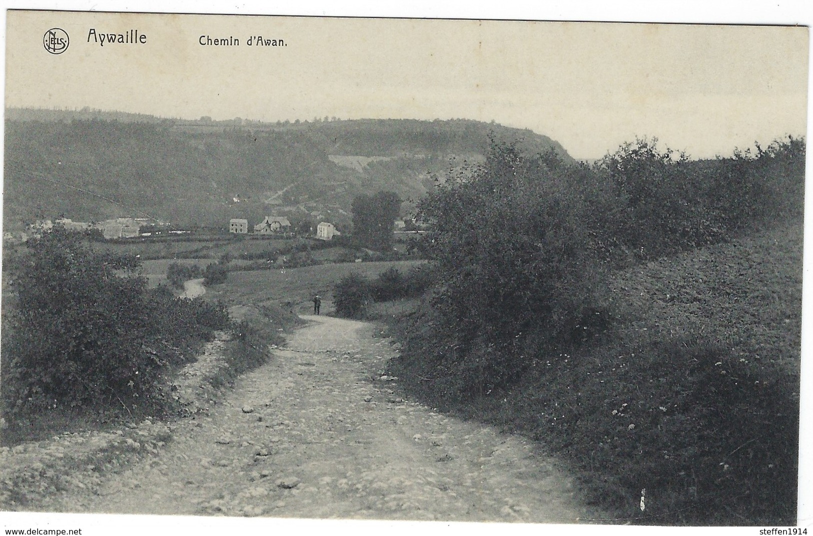 CPA -  Aywaille - Chemin D'Awan - Allemande Feldpost  1915 - Autres & Non Classés