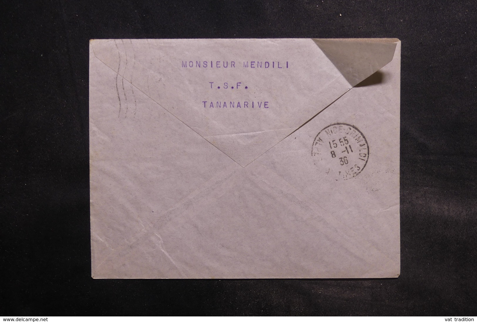 MADAGASCAR - Enveloppe 1er Vol Madagascar / Europe Avec Escales En 1936 , Affranchissement Plaisant - L 34856 - Briefe U. Dokumente