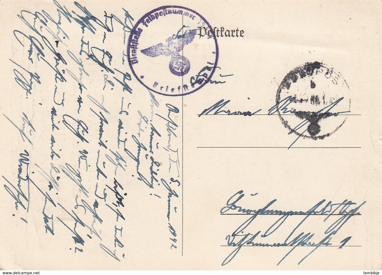 Deutsches Reich Postkarte Kriegshumor 1938-45 - Briefe U. Dokumente