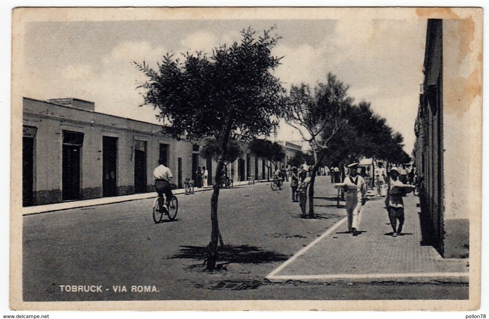 TOBRUCK - VIA ROMA - TOBRUCH - CIRENAICA - LIBIA - 1940 - Vedi Retro - Formato Piccolo - Libia