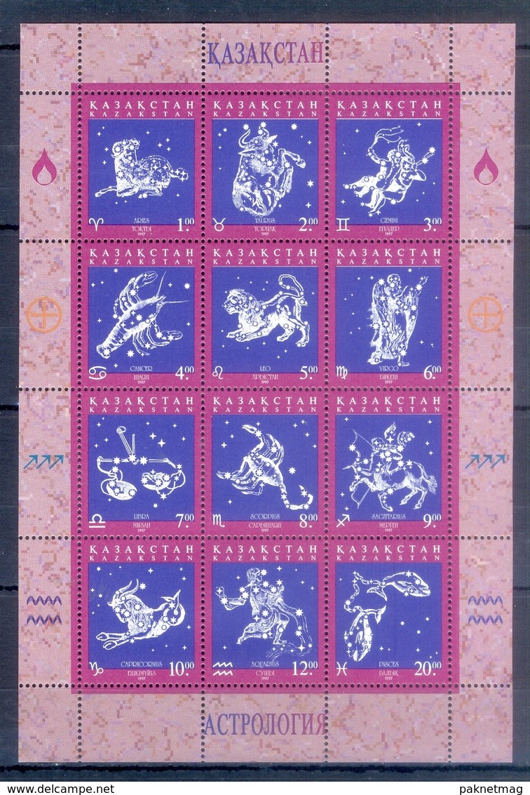 G22- Kazakhstan 1997. Signs Of The Zodiac. Astrology. Star Signs. - Kazakhstan