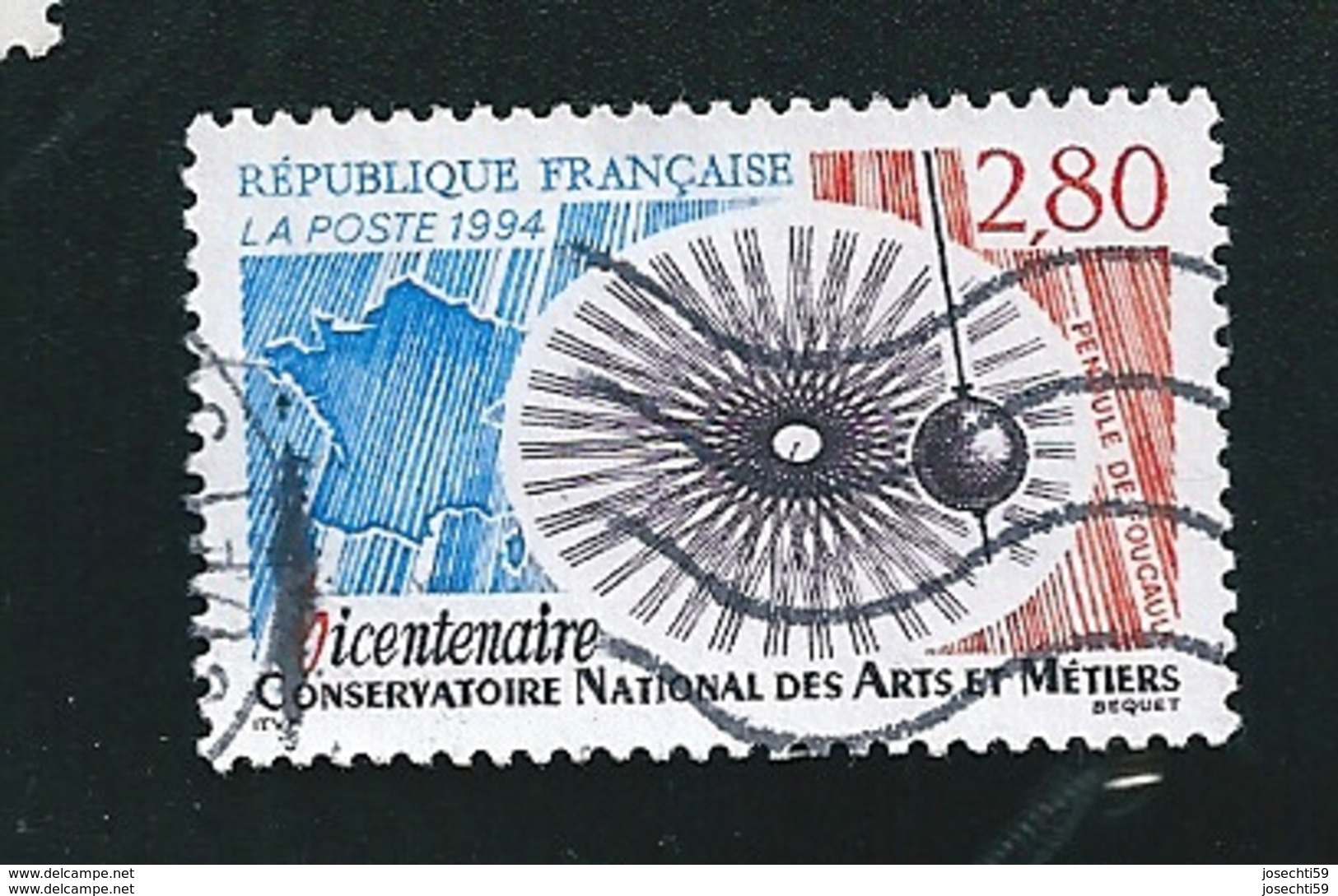 2904 Bicentenaire Du Conservatoire Des Arts Et Métiers  Timbre France  Oblitéré 1994 - Used Stamps