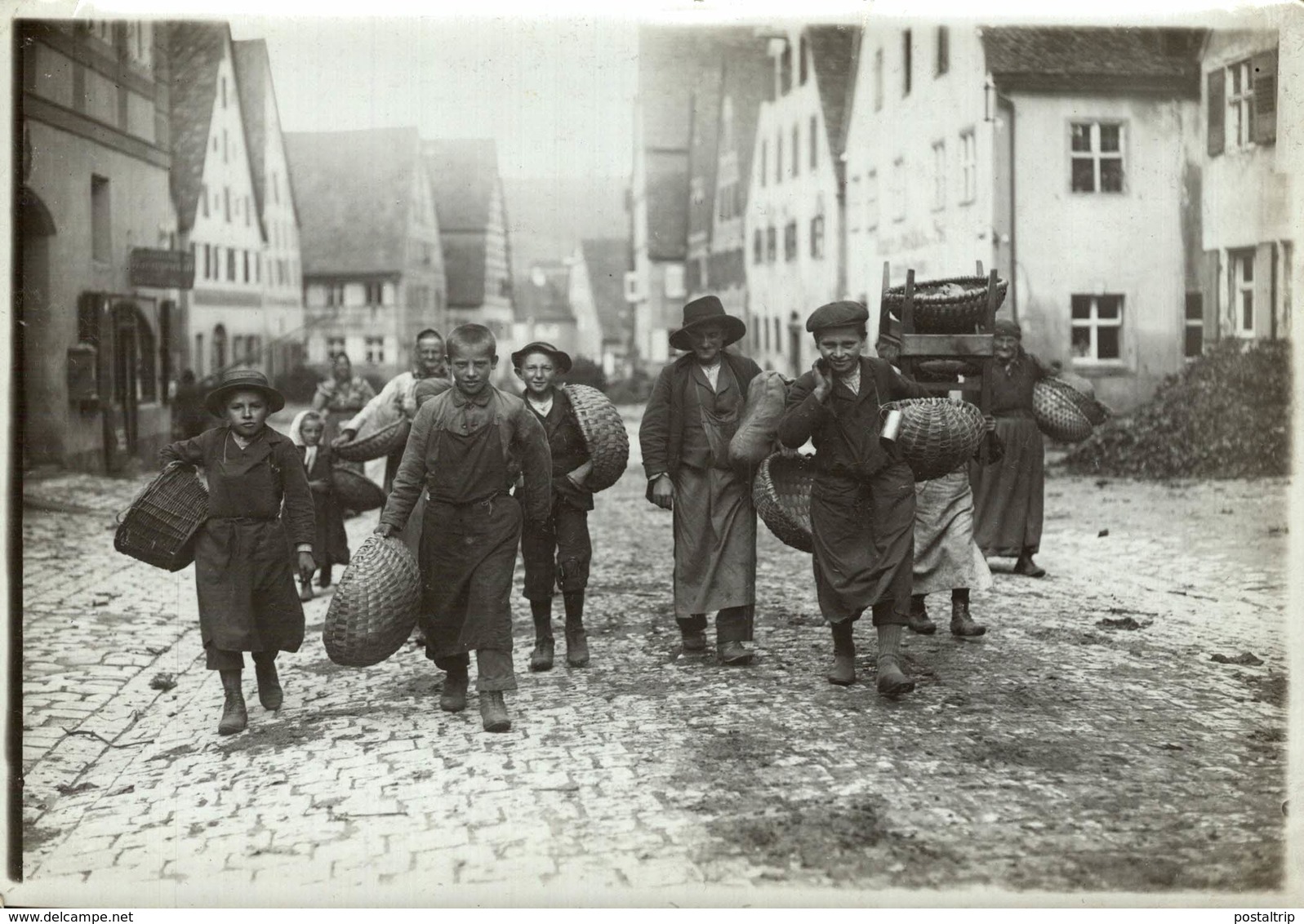 HOP PICKING  BAVARIA GERMANY DEUTSCHLAND Hallertau Holledau HOPFEN +- 16* 12 CM Fonds Victor FORBIN (1864-1947) - Sin Clasificación