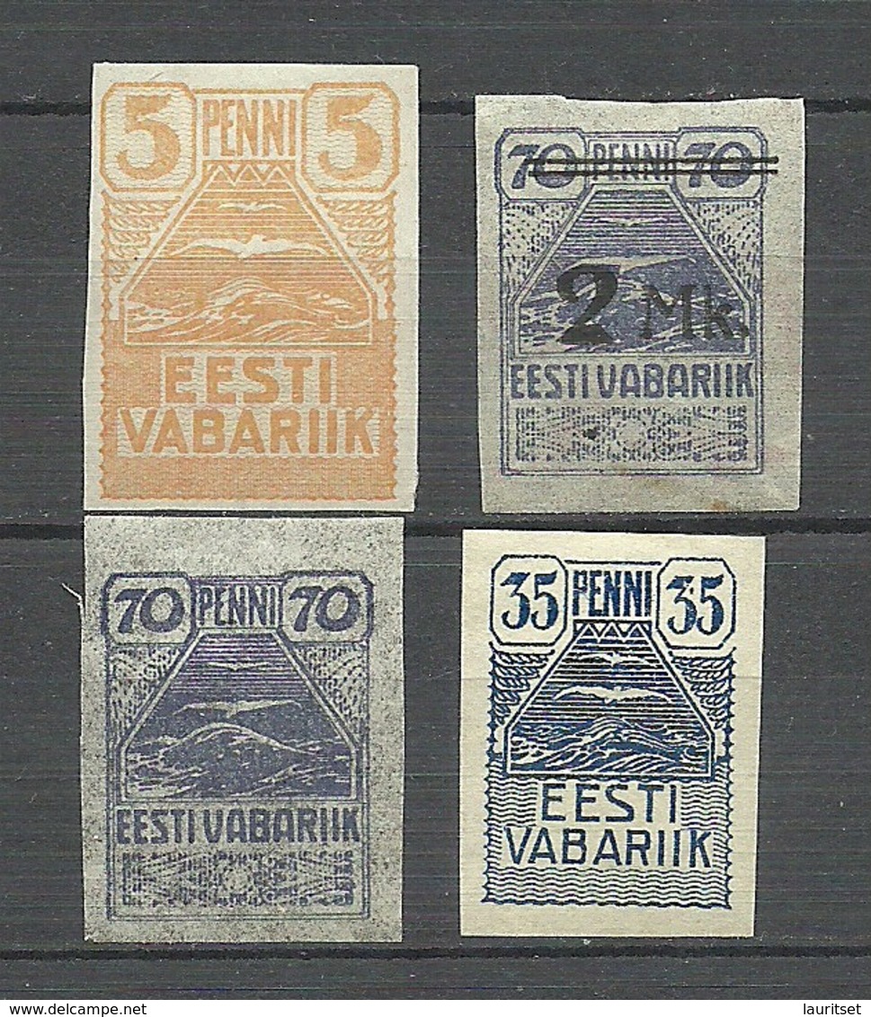 Estland Estonia 1919 Seagull Möwe Michel 5 & 10 & 11 & 20 * - Estland