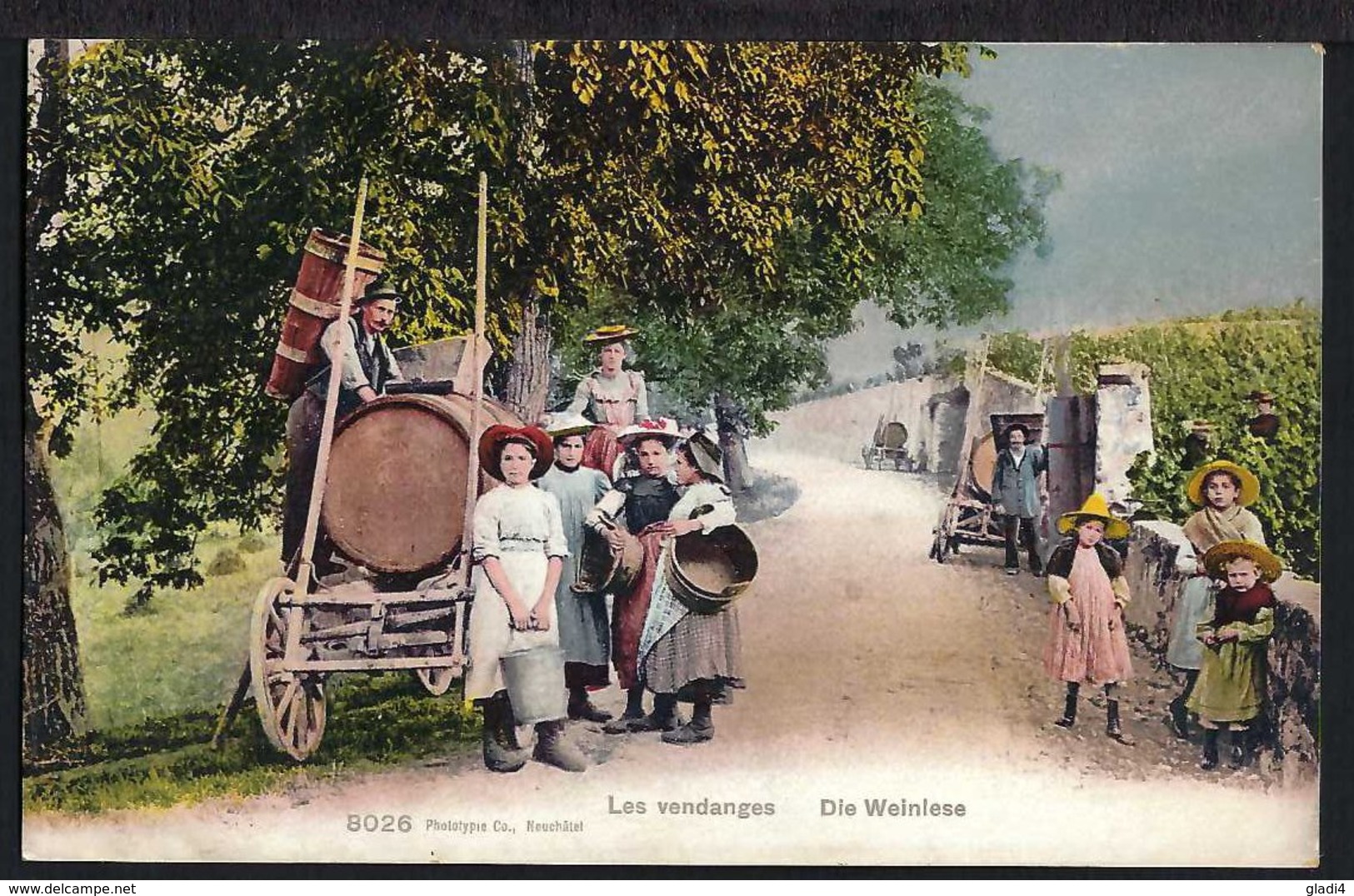 Les Vendanges - Die Weinlese - Choloriert - 1905 - Autres & Non Classés