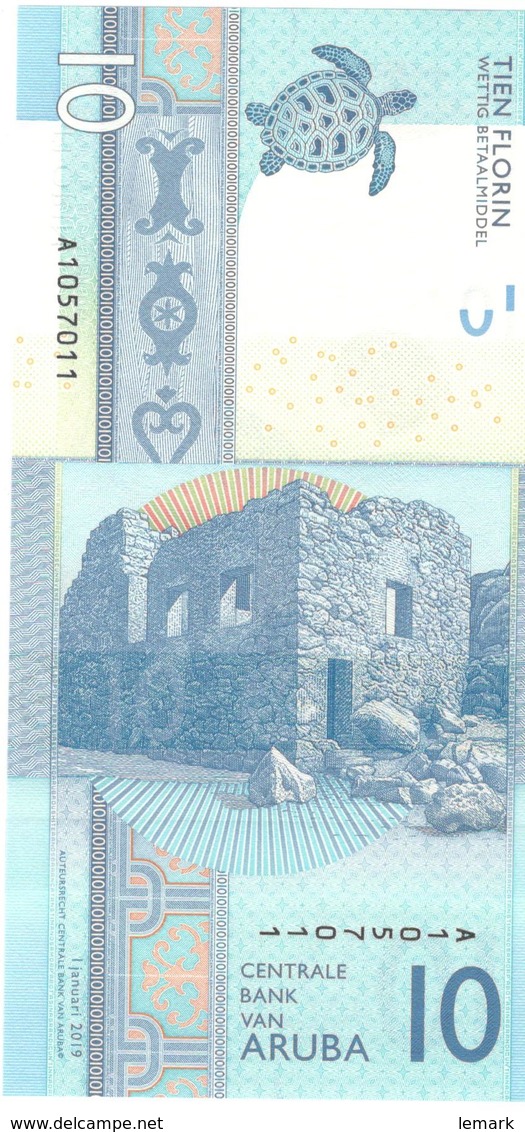 Aruba 10 Florin  2019 Pnew UNC - Aruba (1986-...)