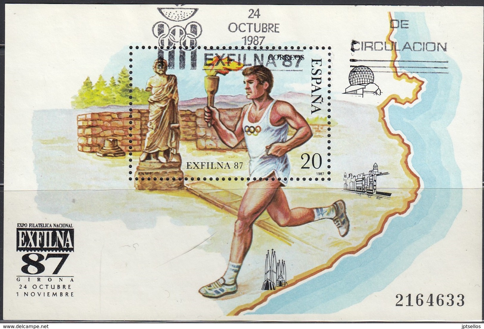 ESPAÑA 1987 Nº HB-2918 USADO 1º DIA - Oblitérés