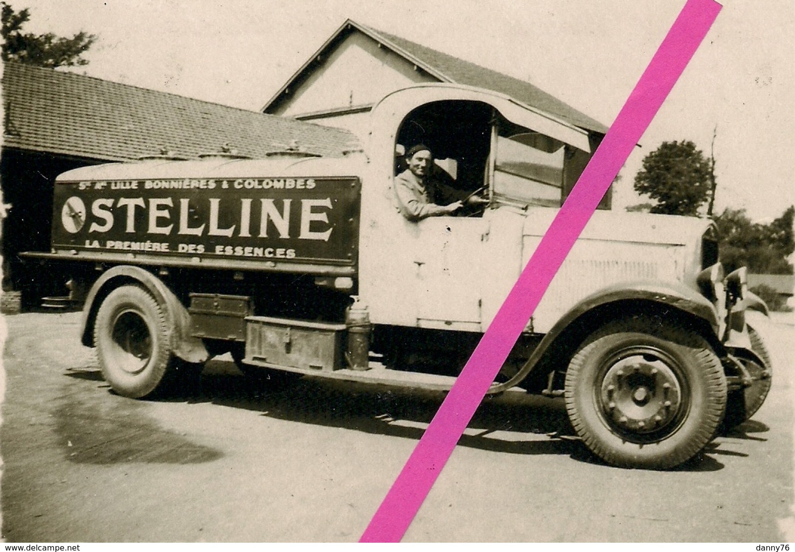 CAMION CITERNE  STE LILLE BONNIERES & COLOMBES *MARQUE STELLINE * DEPOT DE ROUEN *  LE 29 JUIN 1933  * - Berufe