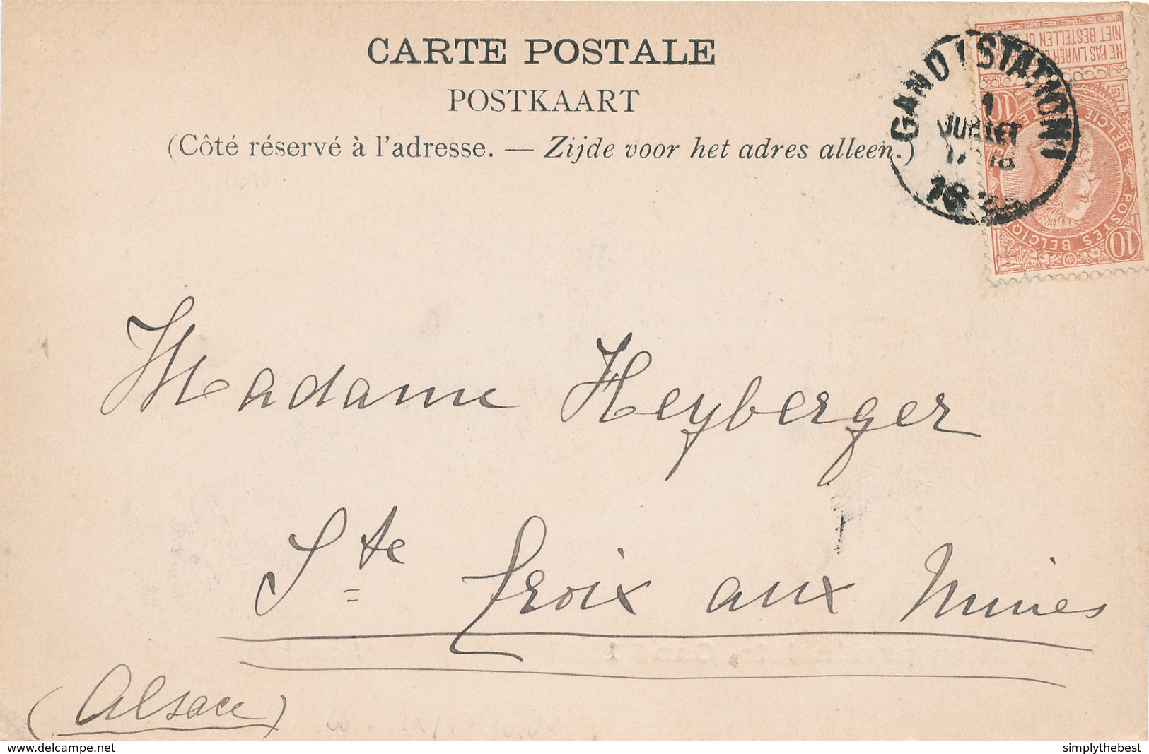 412/29 - Carte-Vue Exposition Provinciale De GAND Juin/Sept. 1899 - Section Congolaise - Circulée Pendant L' EXPO - Gent
