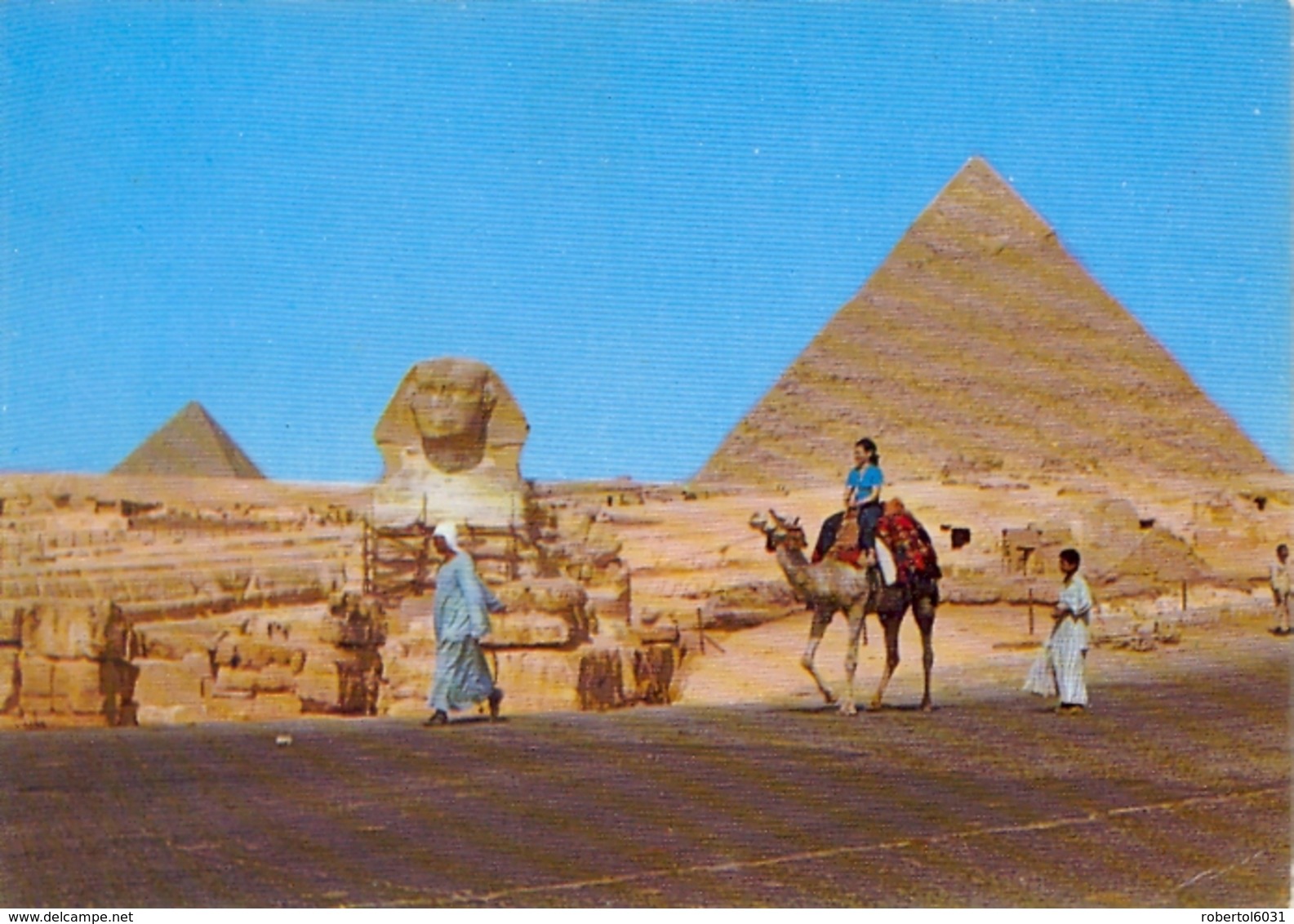 Egypt 1985 Picture Postcard To Italy With Airmail Stamp 25 P. Statue Of Akhenaton - Archeologia