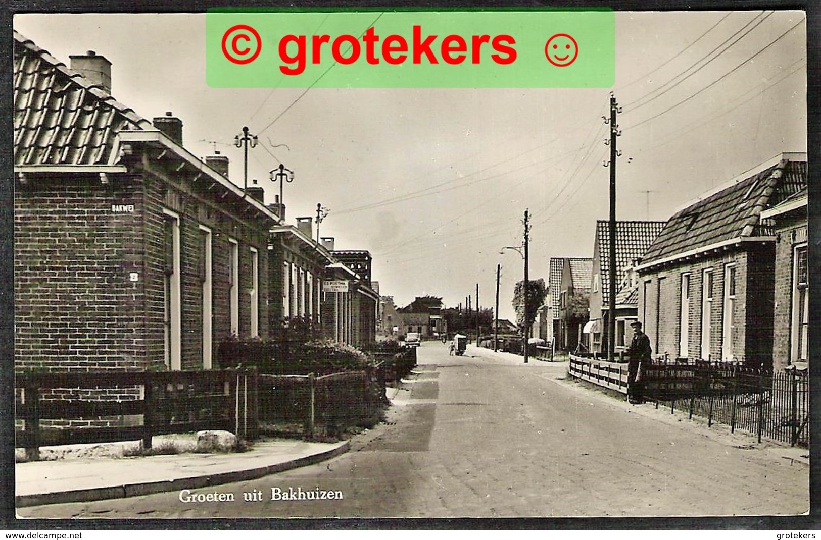 BAKHUIZEN Hoek Bakwei En ? Links Winkel Postma Rijwielen En Electra Ca 1950 - Other & Unclassified