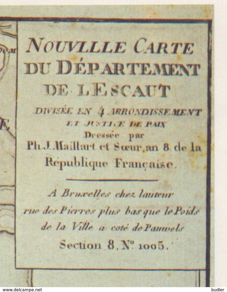 1800 (= An 8 De La République Française) :  Nouvelle Carte Du DÉPARTEMENT De L'ESCAUT Par Ph.J. MAILLARD Et Soeur. - Cartes Topographiques
