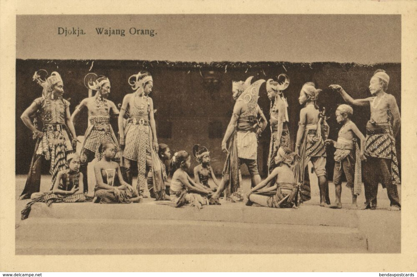 Indonesia, JAVA YOGYAKARTA DJOKJA, Wajang Wayang Orang (1920s) Postcard (2) - Indonesië