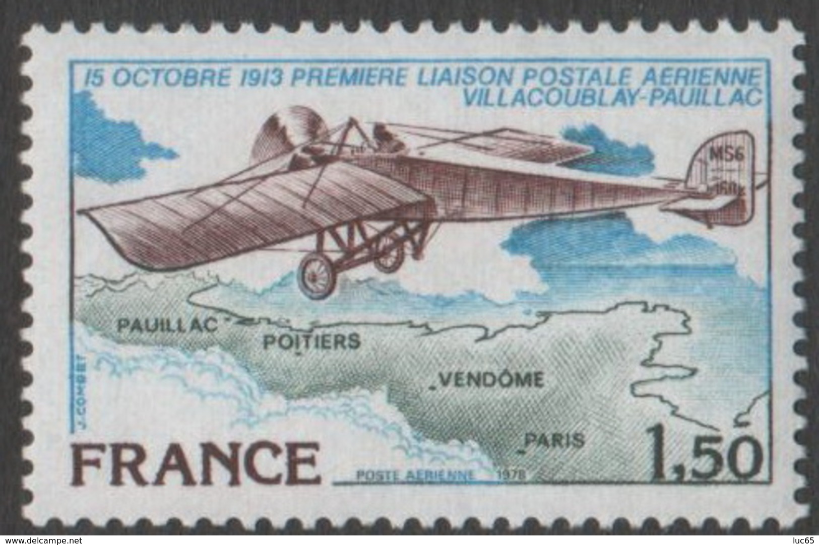 France Neuf Sans Charnière 1978  Poste Aérienne Aviation  Première Liaison Postale Aérienne  YT PA 51 - 1960-.... Nuovi