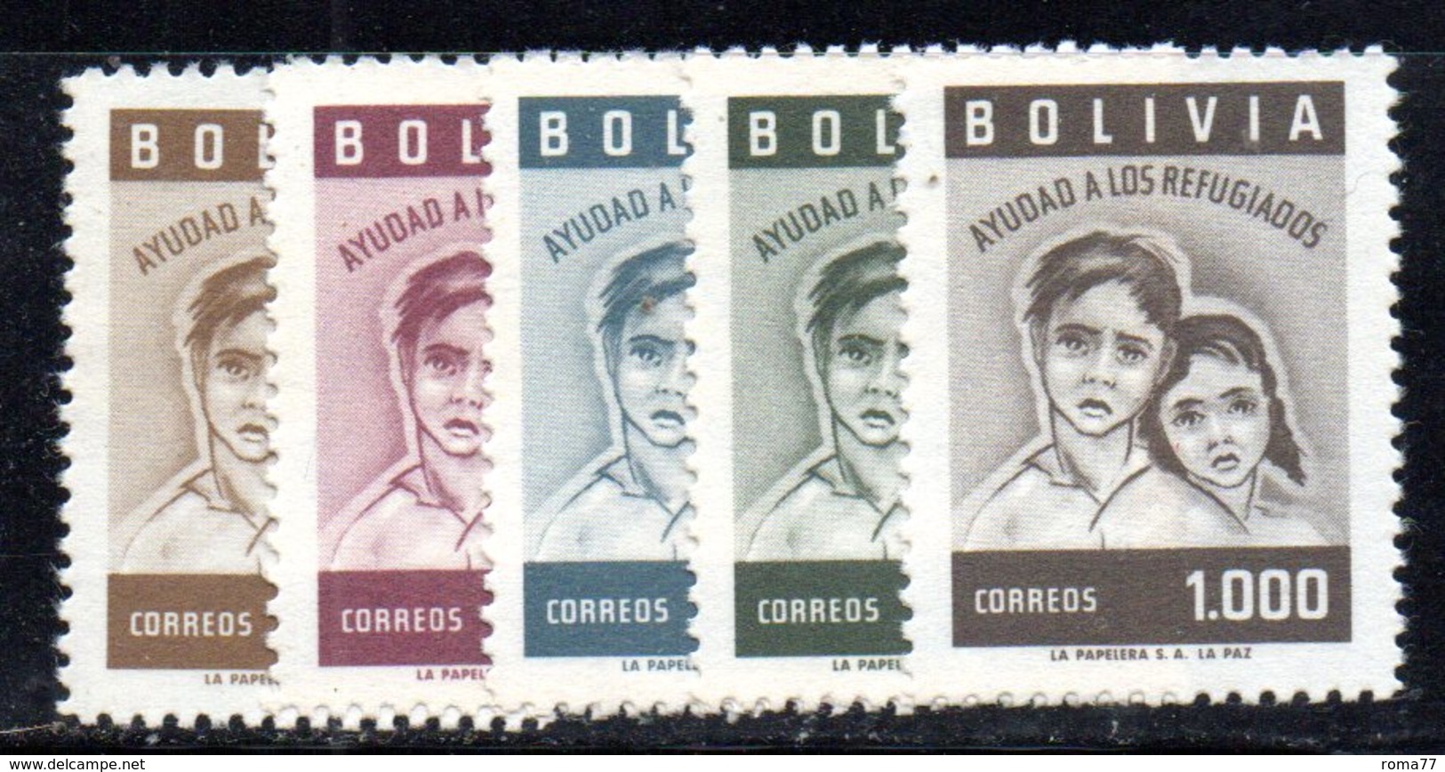 APR1865 - BOLIVIA 1960 ,  Serie Yvert N. 319/325  ***  MNH  (2380A) Rifugiati - Bolivia