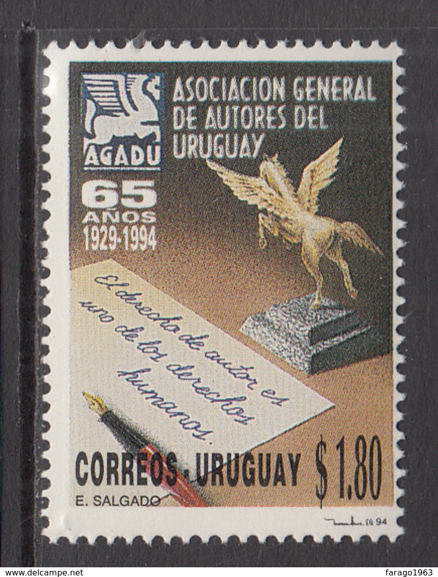 1994 Uruguay Literature Writers Complete Set Of 1 MNH - Uruguay