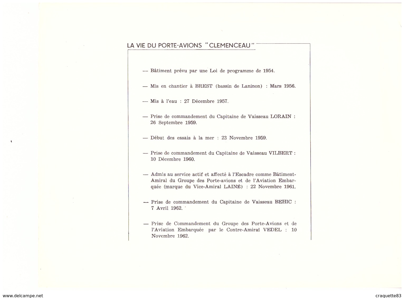 PORTE-AVIONS  "CLEMENCEAU" caractéristiques générales - la vie du porte-avions-coursives de circulation du 1er pont