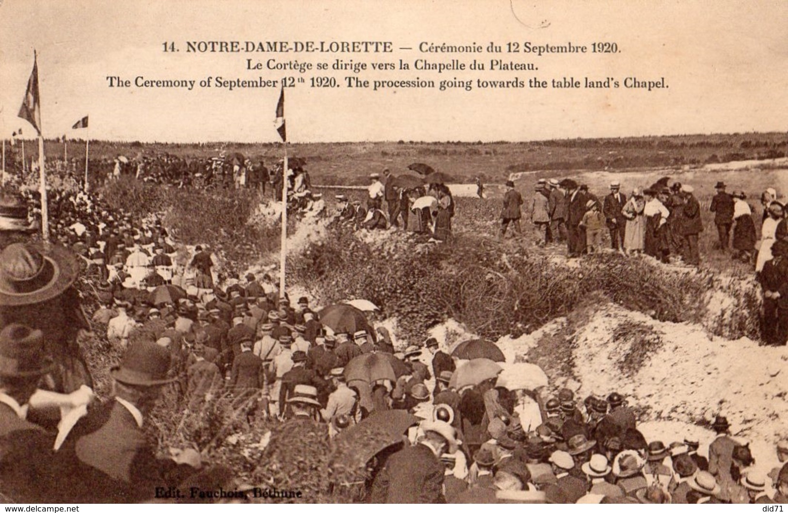 NOTRE-DAME-DE-LORETTE - Cérémonie Du 12 Sept 1920 - Le Cortège Se Dirige Vers La Chapelle Du Plateau - - Autres & Non Classés