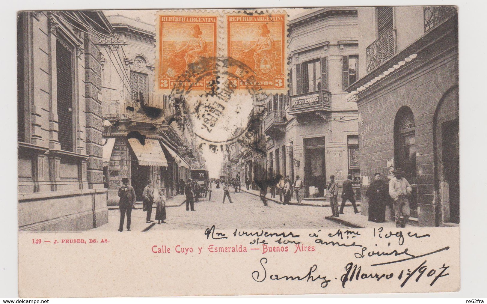 Buenos Aires (ARG) , Calle Cuyo Y Esmeralda , Edita Da J. Peuser N.149  - F.p - Primi Anni '1900 - Argentina