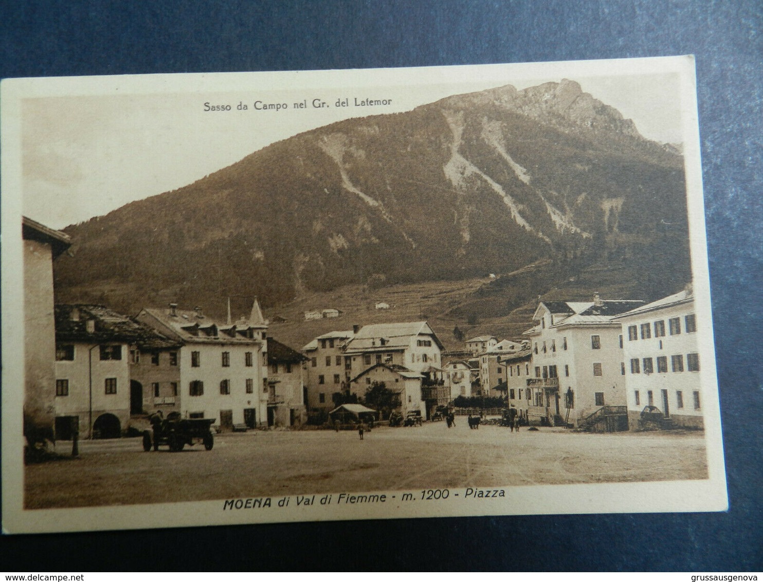 19936) TRENTO MOENA VAL DI FIEMME PIAZZA VIAGGIATA 1935 BELLISSIMA - Trento