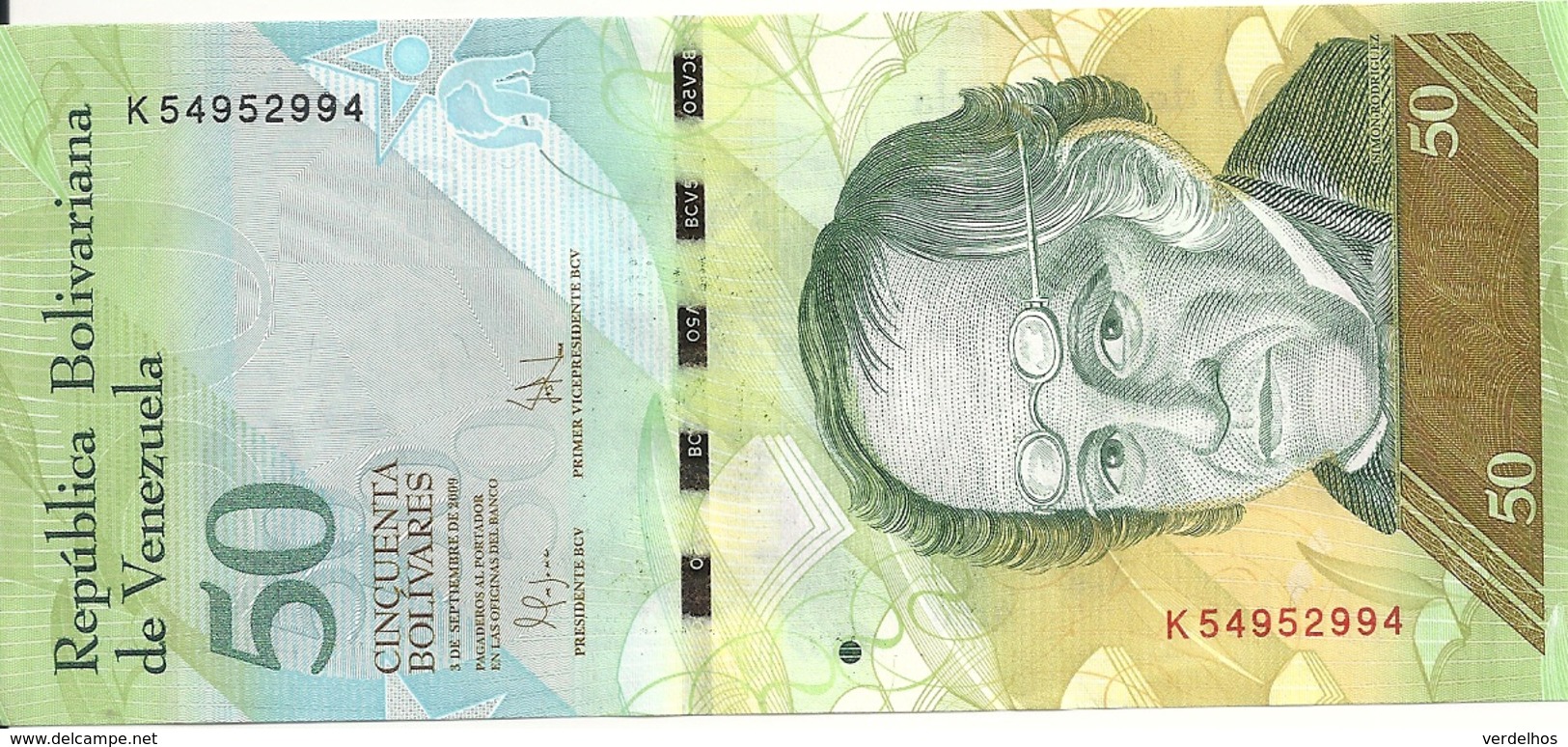 VENEZUELA 50 BOLIVARES 2009 UNC P 92 D - Venezuela