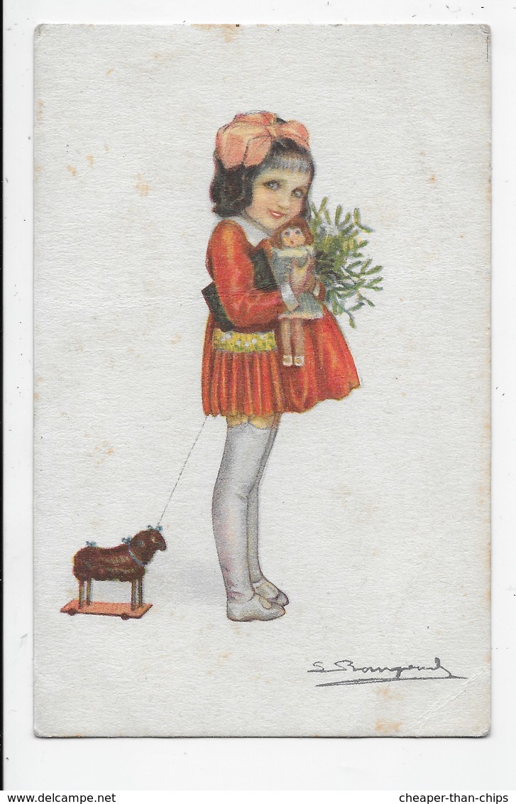 Young Girl With Toys - Bompard - Other & Unclassified