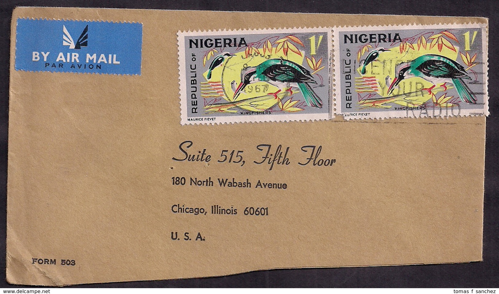 Nigeria - 1967 - Lettre - Poste Aérienne - Aérogramme - Martins-pêcheurs - Kingfisher - Autres & Non Classés